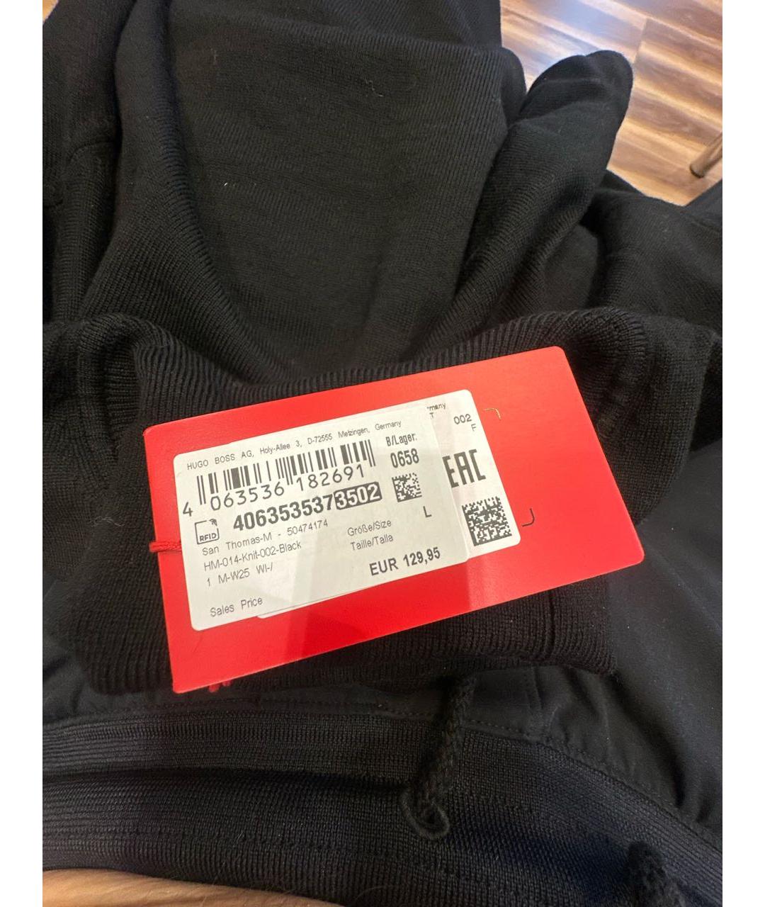 HUGO BOSS Черная шерстяная водолазка, фото 5