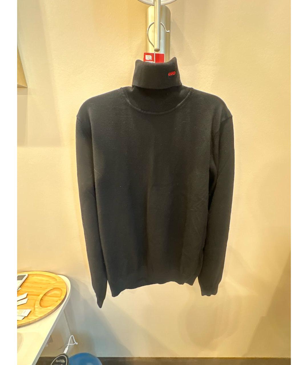 HUGO BOSS Черная шерстяная водолазка, фото 6