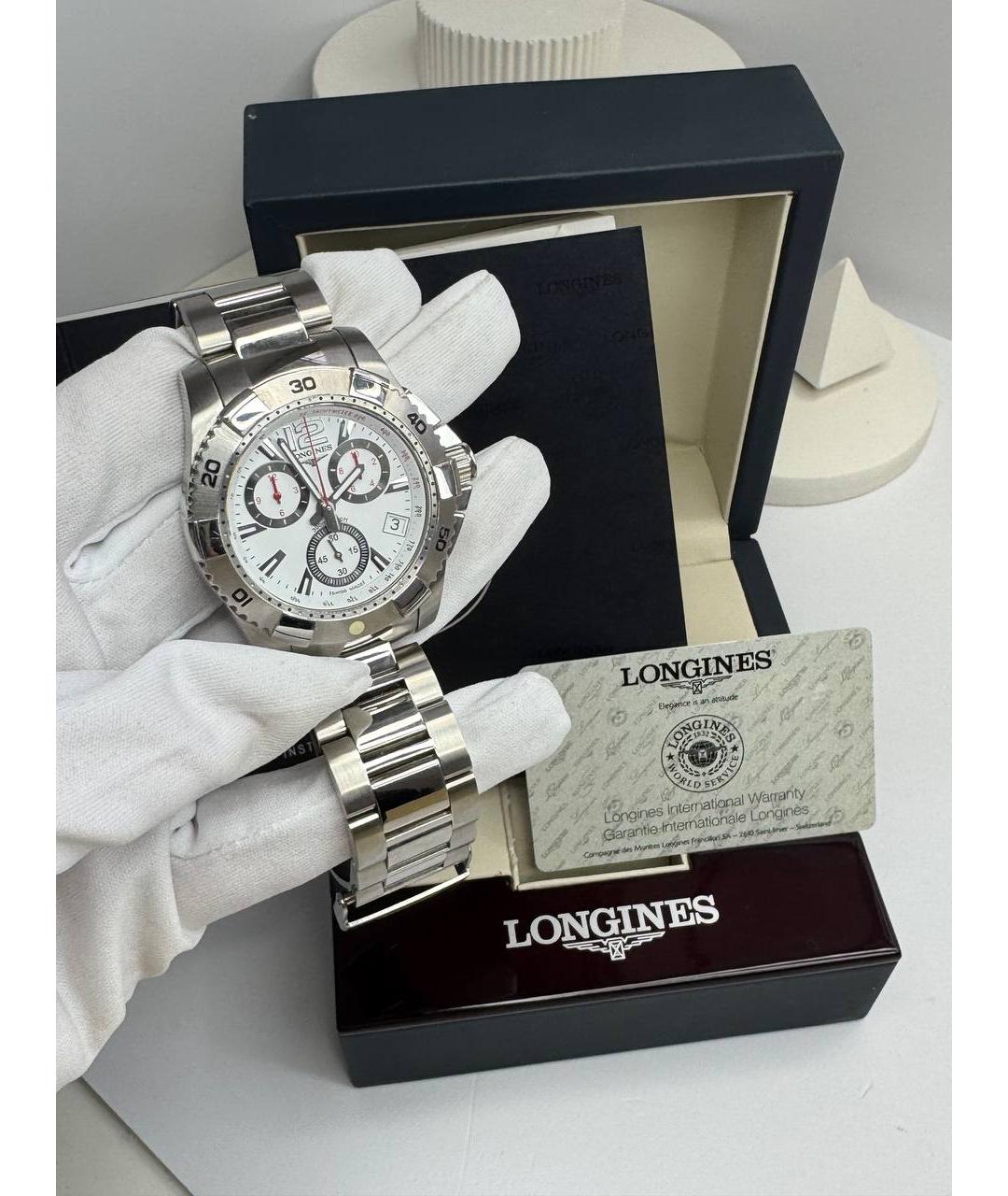 LONGINES Серебряные металлические часы, фото 6
