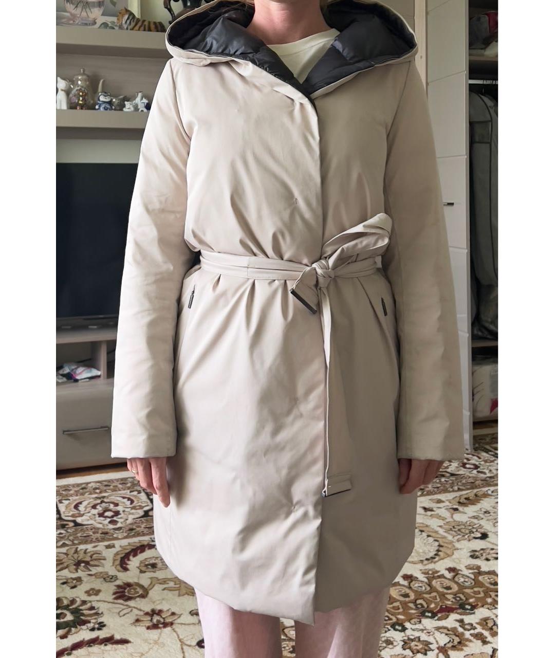 WEEKEND MAX MARA Бежевая полиэстеровая куртка, фото 4