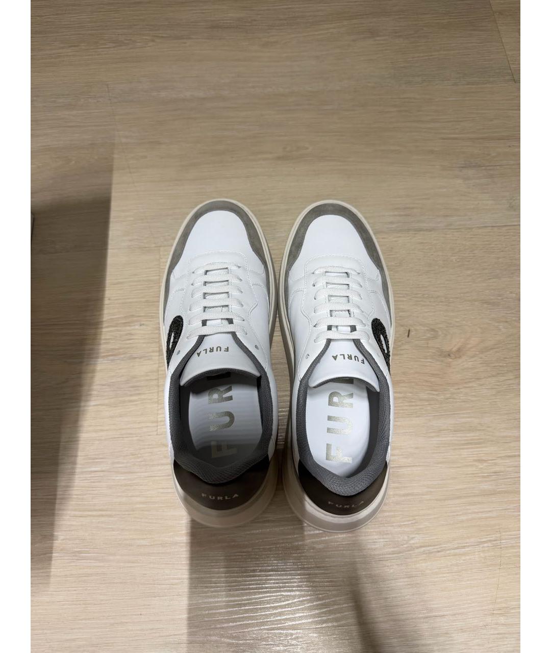 FURLA Белые кожаные кеды, фото 3