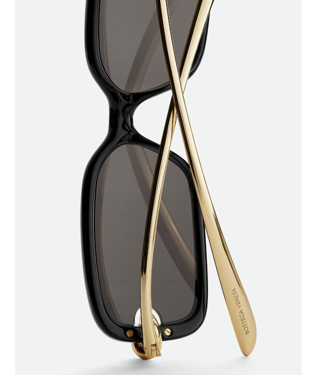 BOTTEGA VENETA Черные пластиковые солнцезащитные очки, фото 3