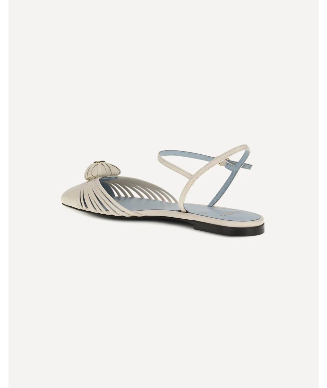 VALENTINO Белые кожаные балетки, фото 3