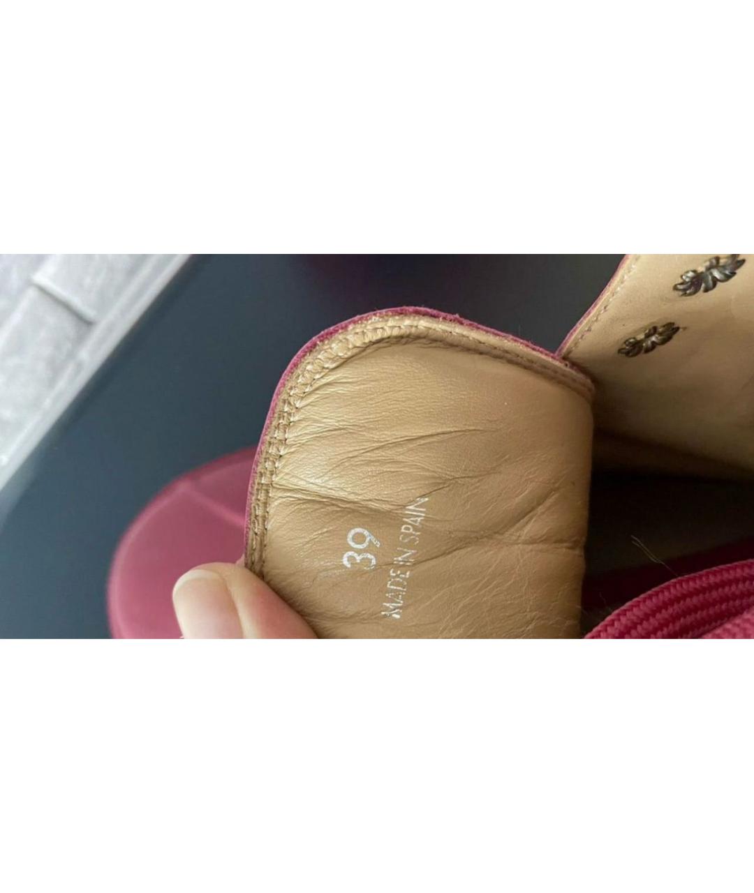 JACQUEMUS Розовые кожаные ботинки, фото 4