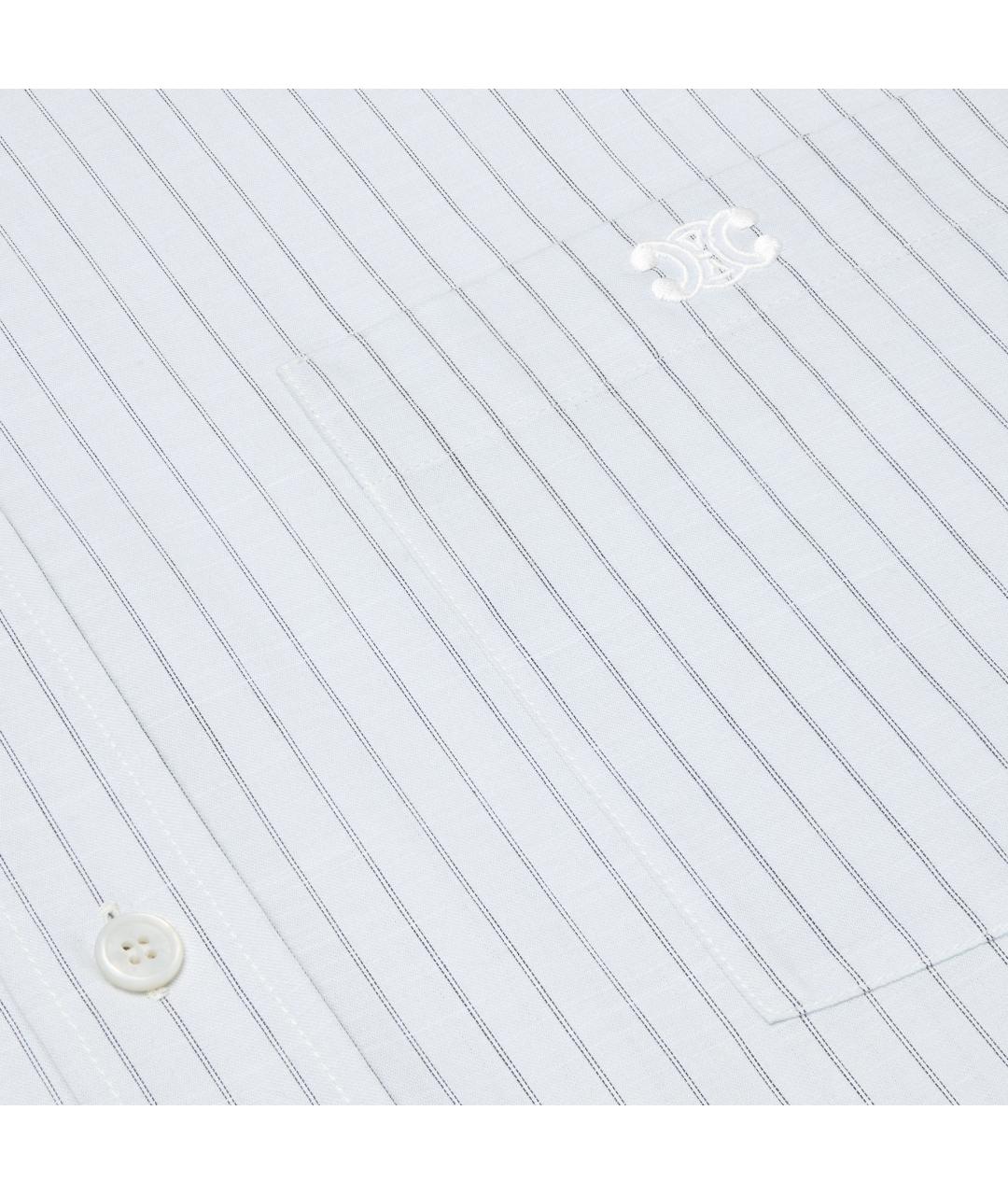 CELINE Голубая хлопковая рубашка, фото 4