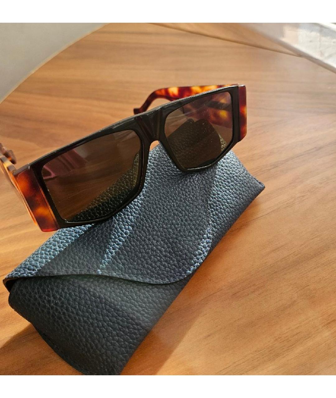 LOEWE Коричневые пластиковые солнцезащитные очки, фото 4