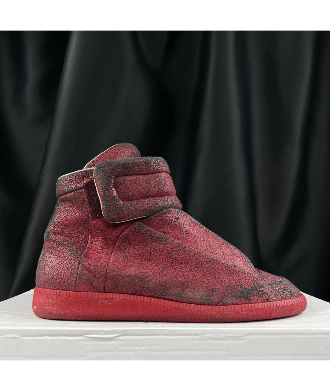 MAISON MARGIELA Бордовые высокие кроссовки / кеды, фото 8