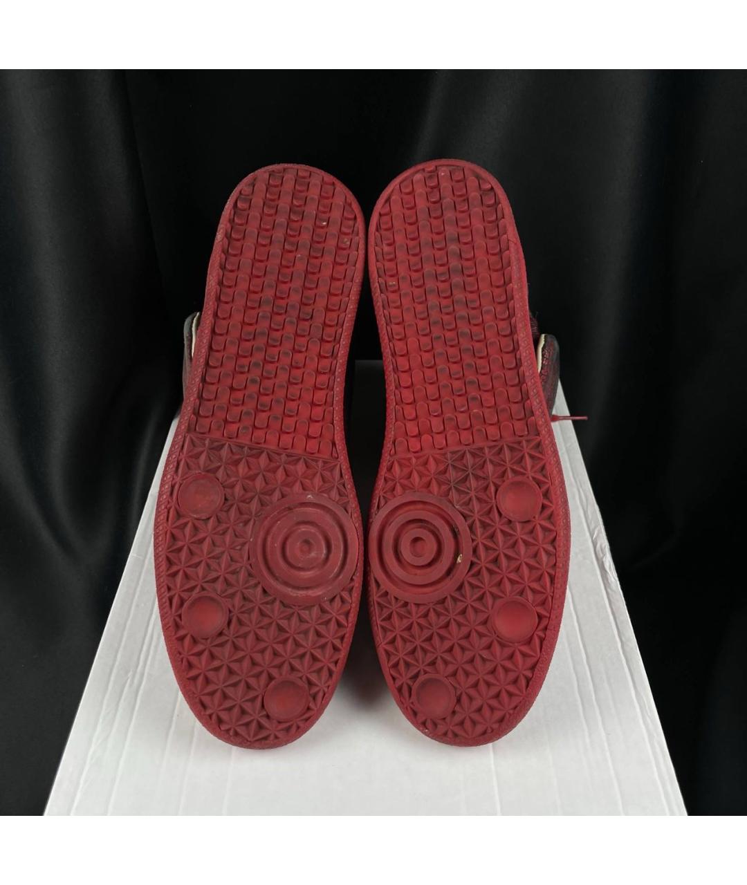 MAISON MARGIELA Бордовые высокие кроссовки / кеды, фото 5