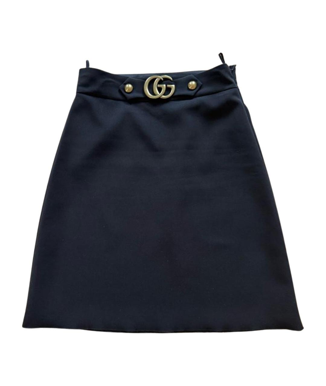 GUCCI Черная юбка миди, фото 1