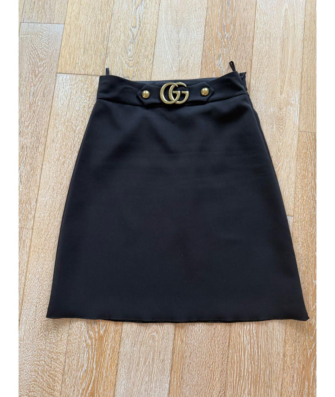 GUCCI Черная юбка миди, фото 5