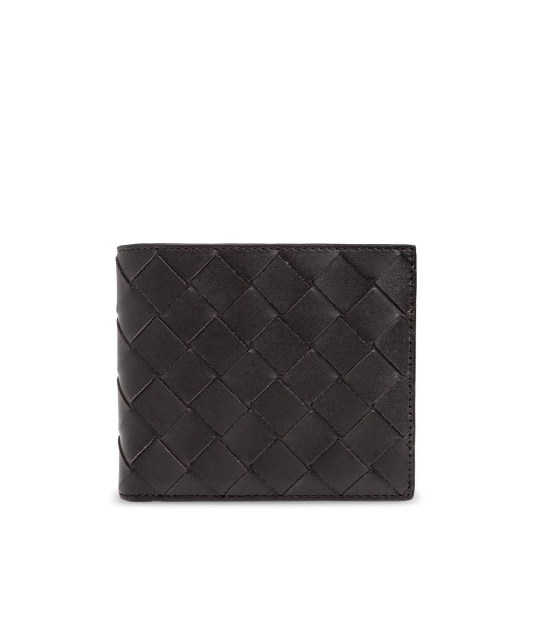 BOTTEGA VENETA Коричневый кожаный кошелек, фото 1
