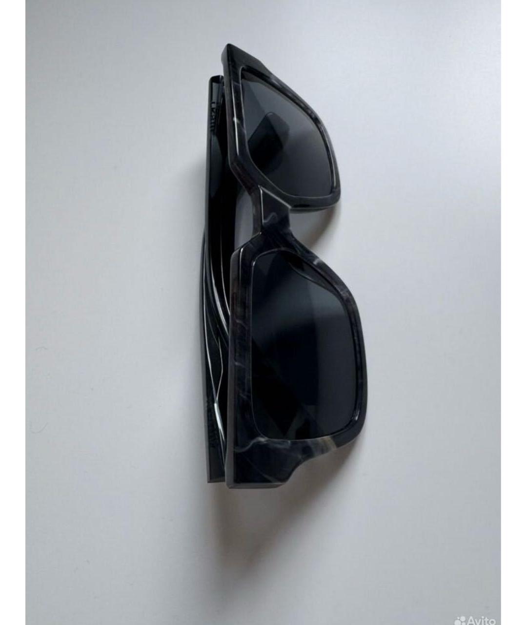 PRADA Темно-синие пластиковые солнцезащитные очки, фото 4