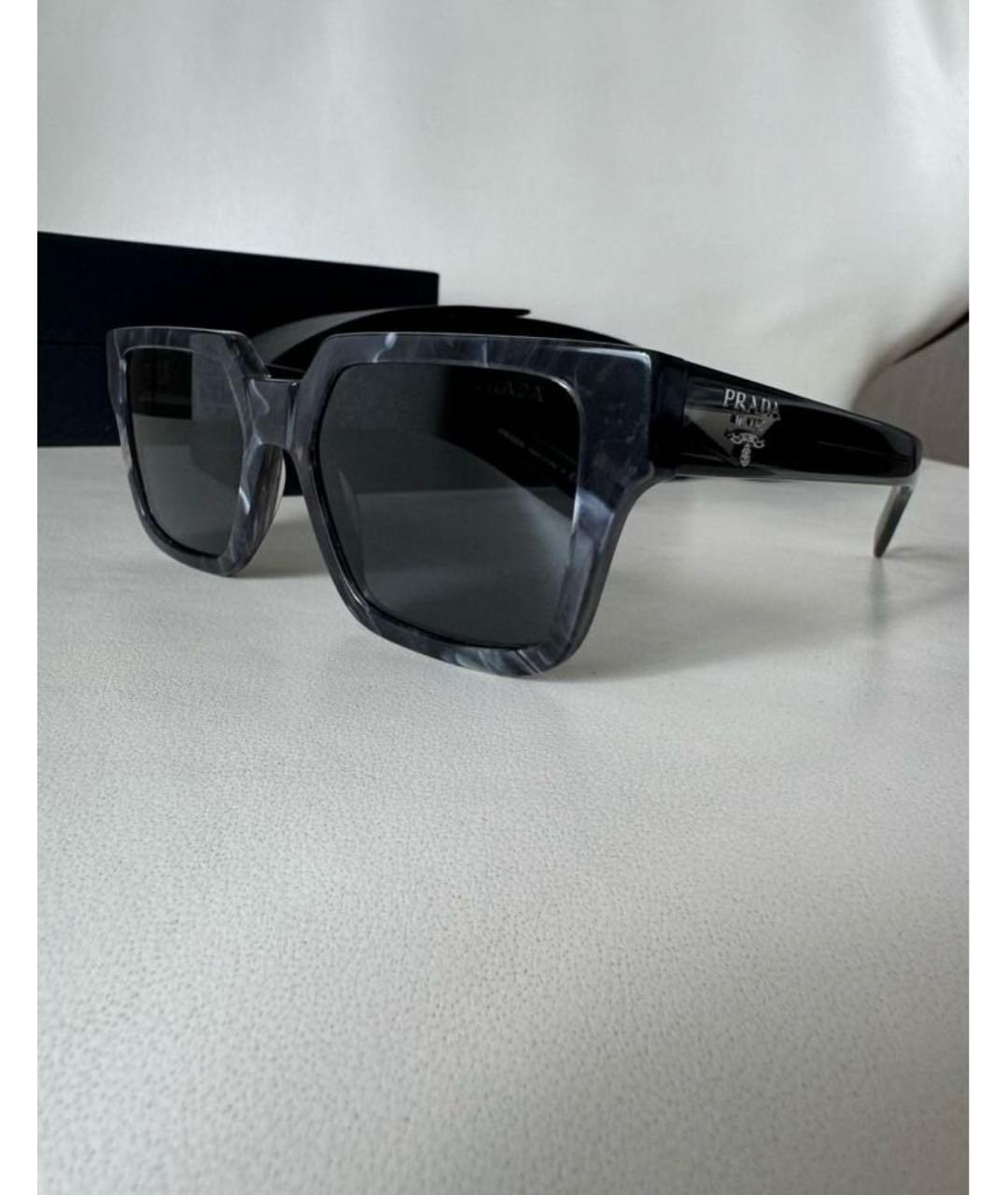 PRADA Темно-синие пластиковые солнцезащитные очки, фото 7