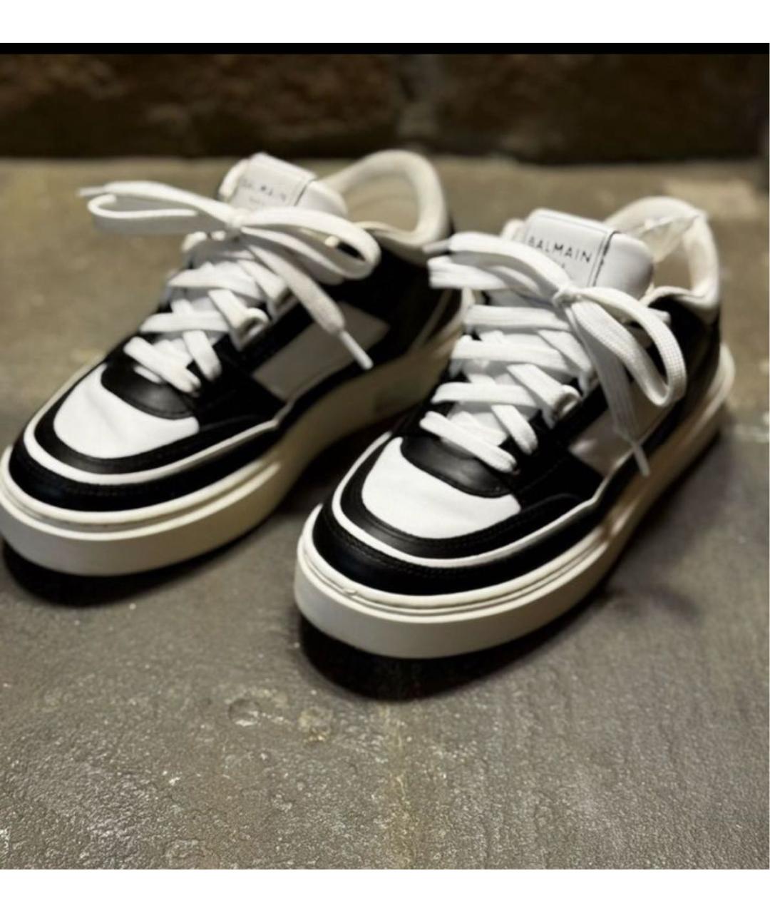 BALMAIN KIDS Мульти кожаные кеды, фото 4