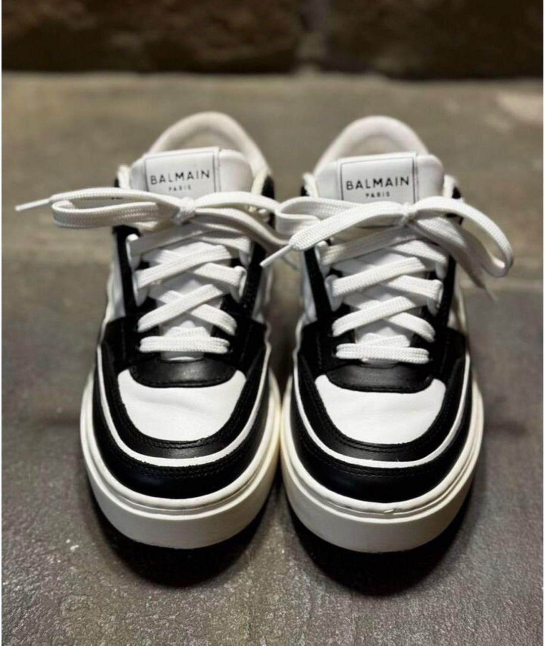 BALMAIN KIDS Мульти кожаные кеды, фото 2