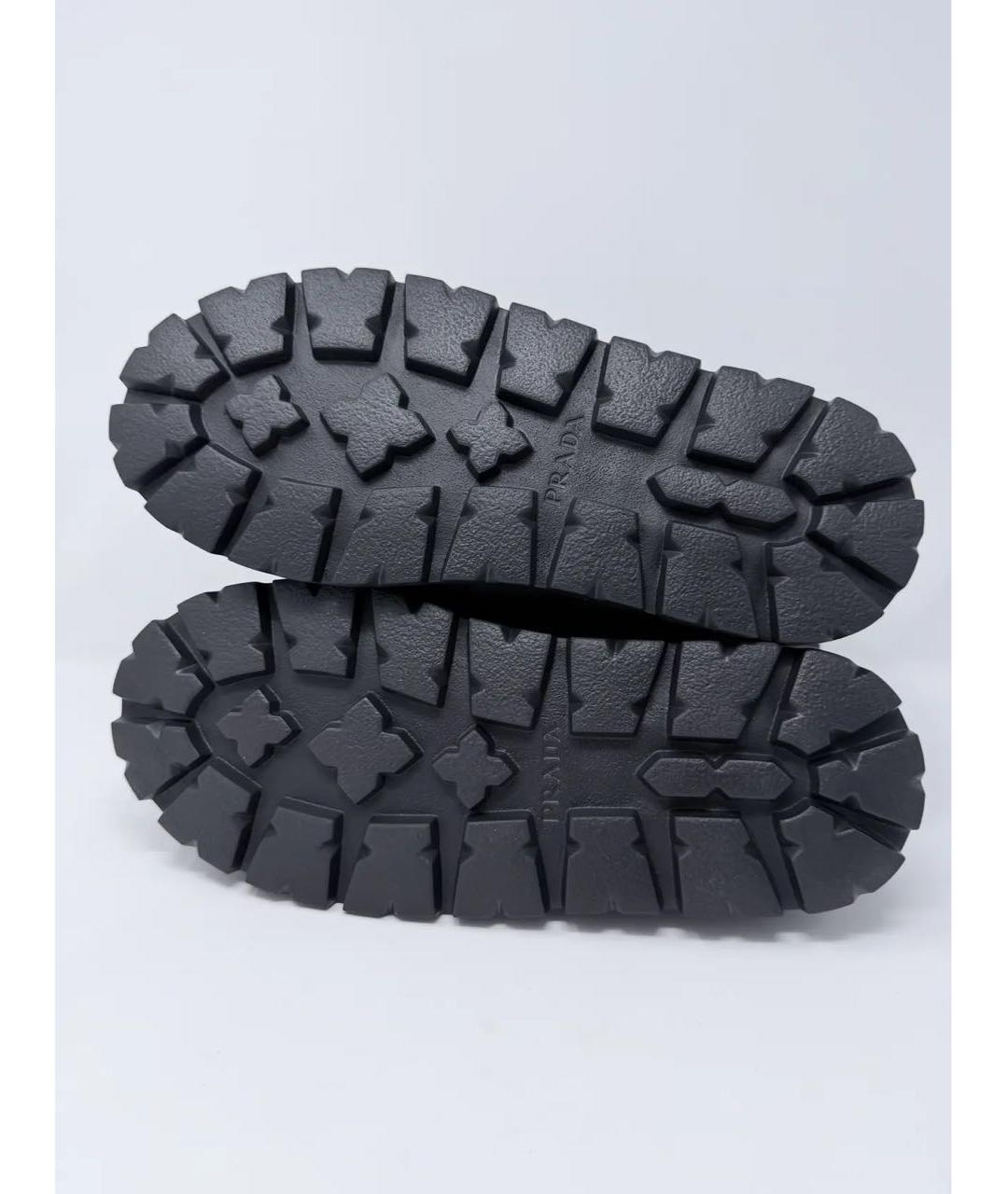 PRADA Черные текстильные высокие ботинки, фото 5