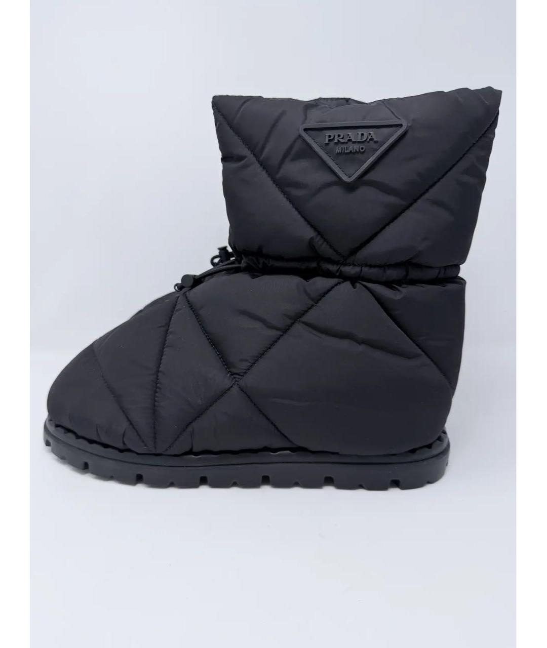 PRADA Черные текстильные высокие ботинки, фото 7