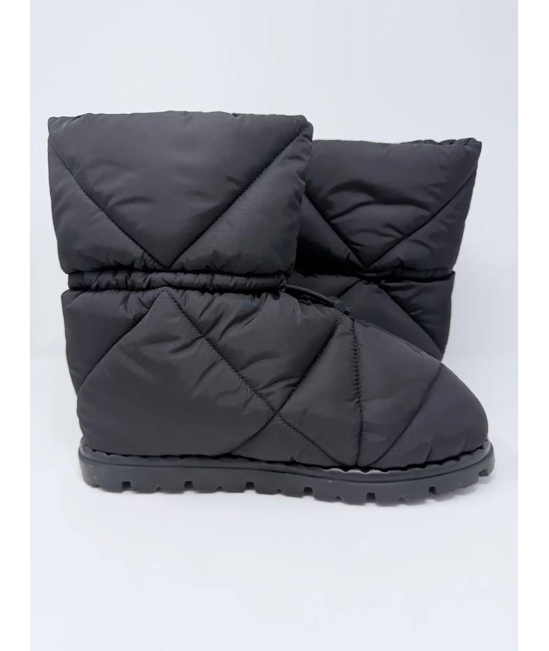 PRADA Черные текстильные высокие ботинки, фото 6