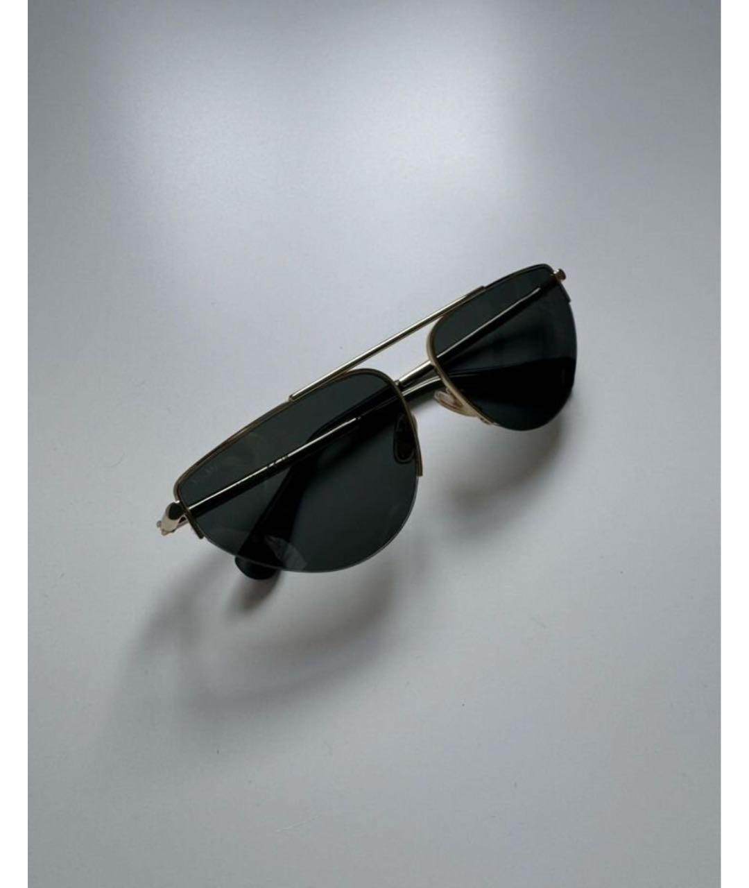 MAX MARA Зеленые металлические солнцезащитные очки, фото 5
