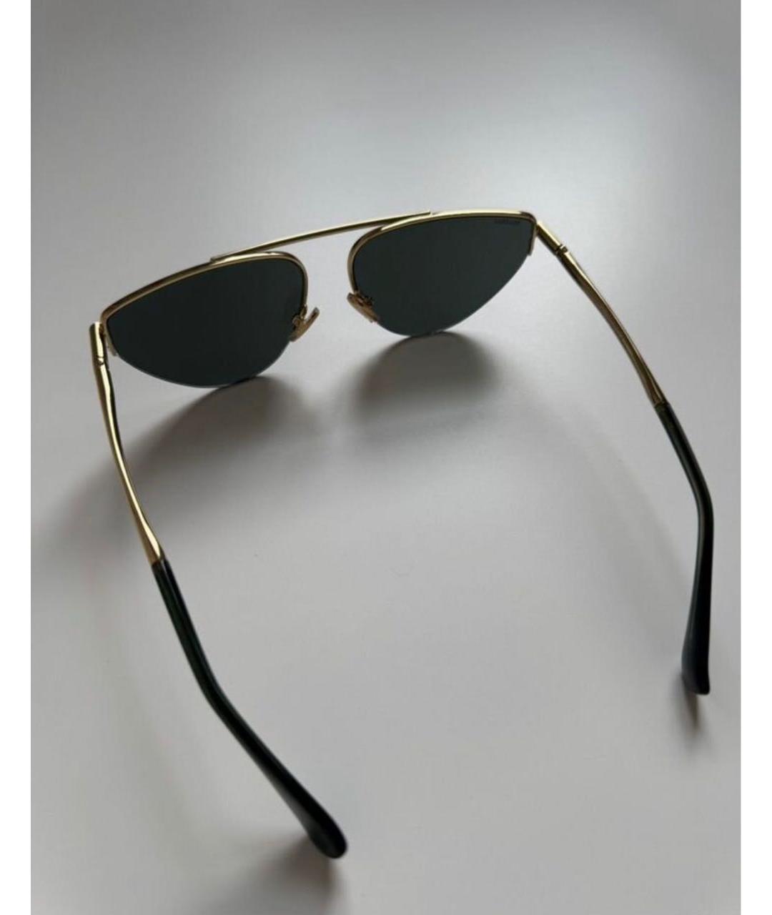 MAX MARA Зеленые металлические солнцезащитные очки, фото 6