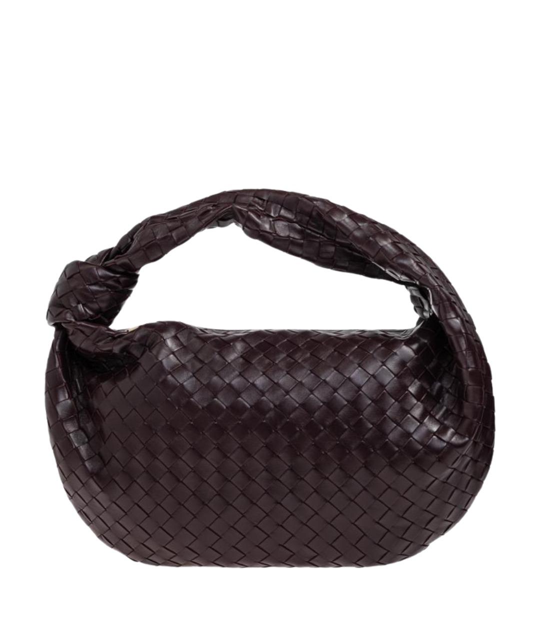 BOTTEGA VENETA Бордовая кожаная сумка с короткими ручками, фото 1