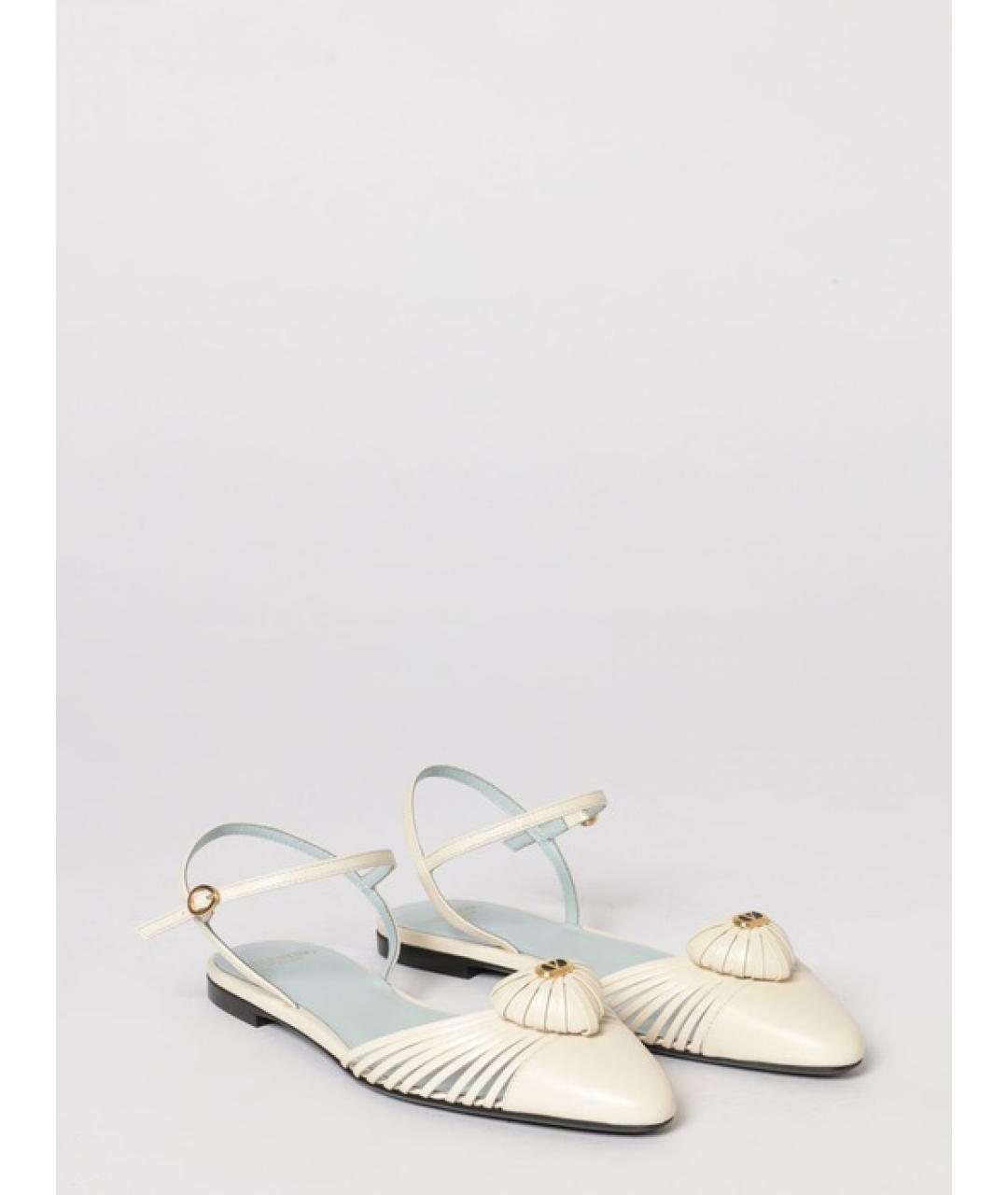 VALENTINO Белые кожаные балетки, фото 5