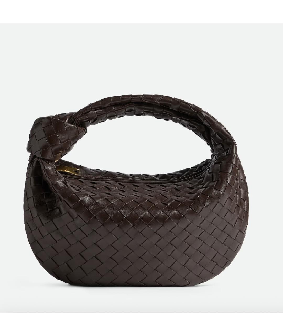 BOTTEGA VENETA Коричневая кожаная сумка с короткими ручками, фото 5