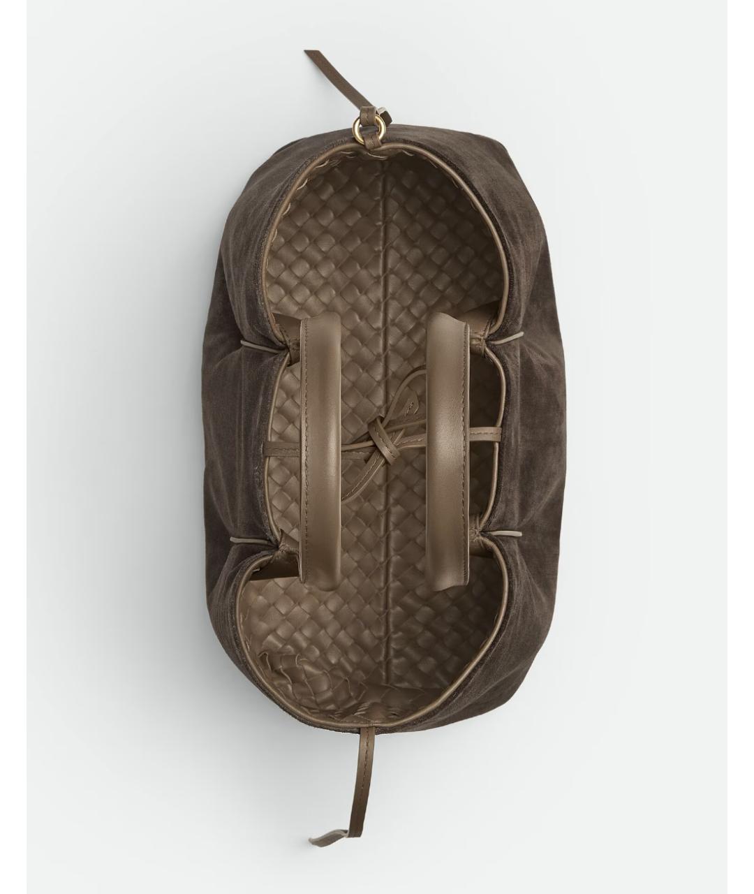 BOTTEGA VENETA Хаки кожаная сумка тоут, фото 5