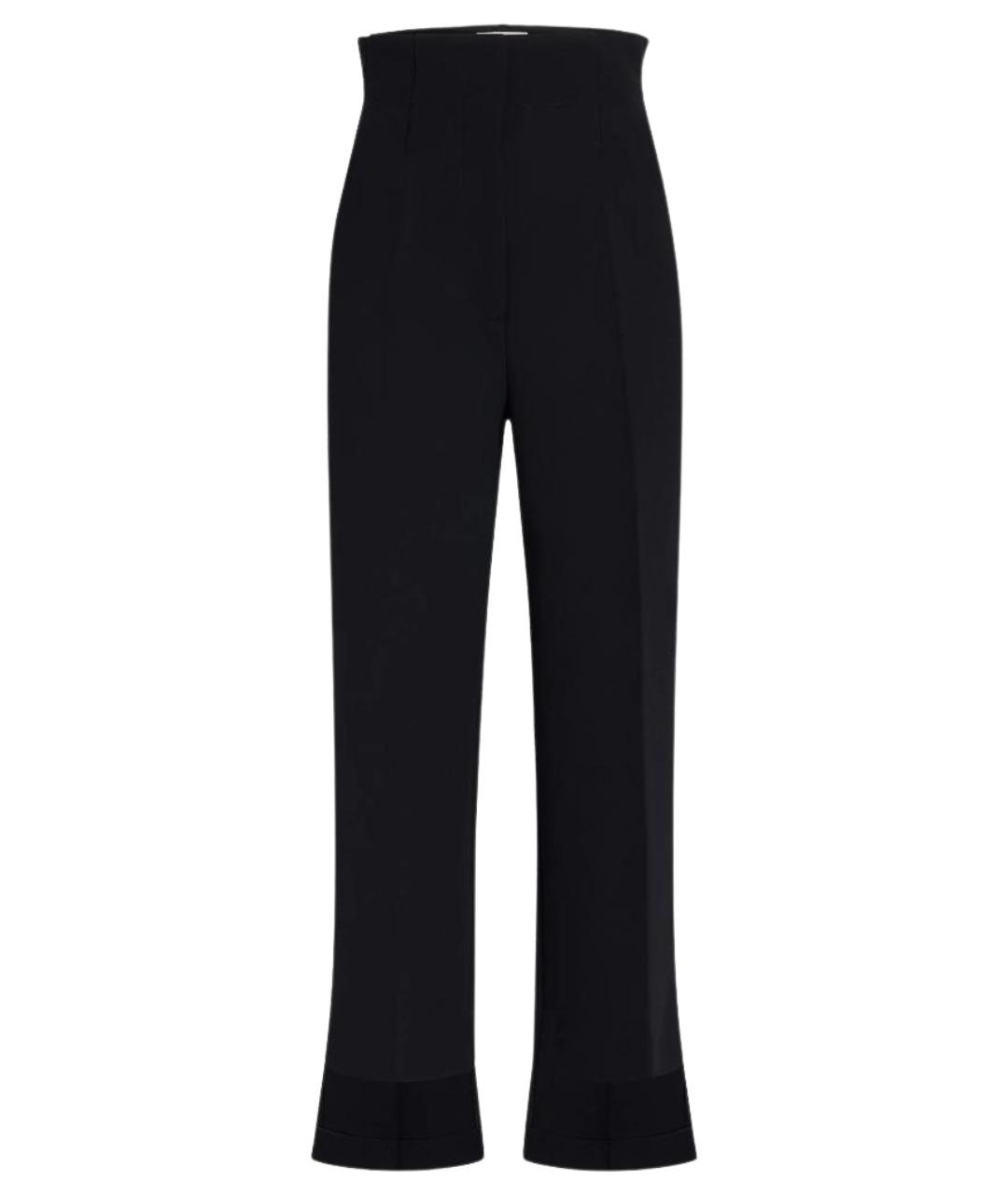 KHAITE Черные полиэстеровые прямые брюки, фото 1