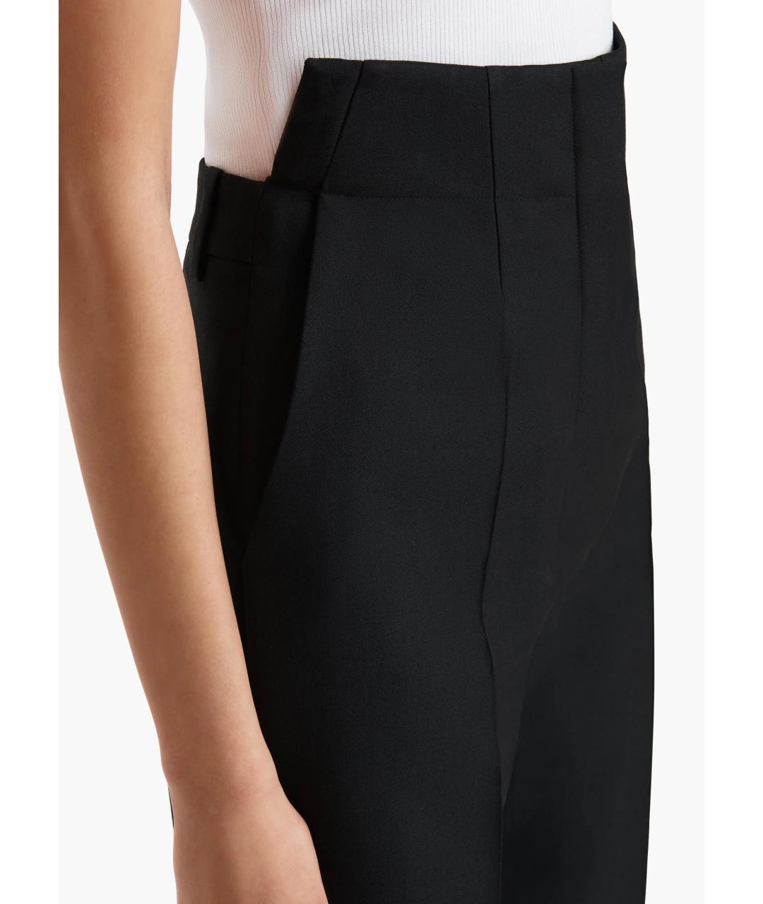 KHAITE Черные полиэстеровые прямые брюки, фото 5