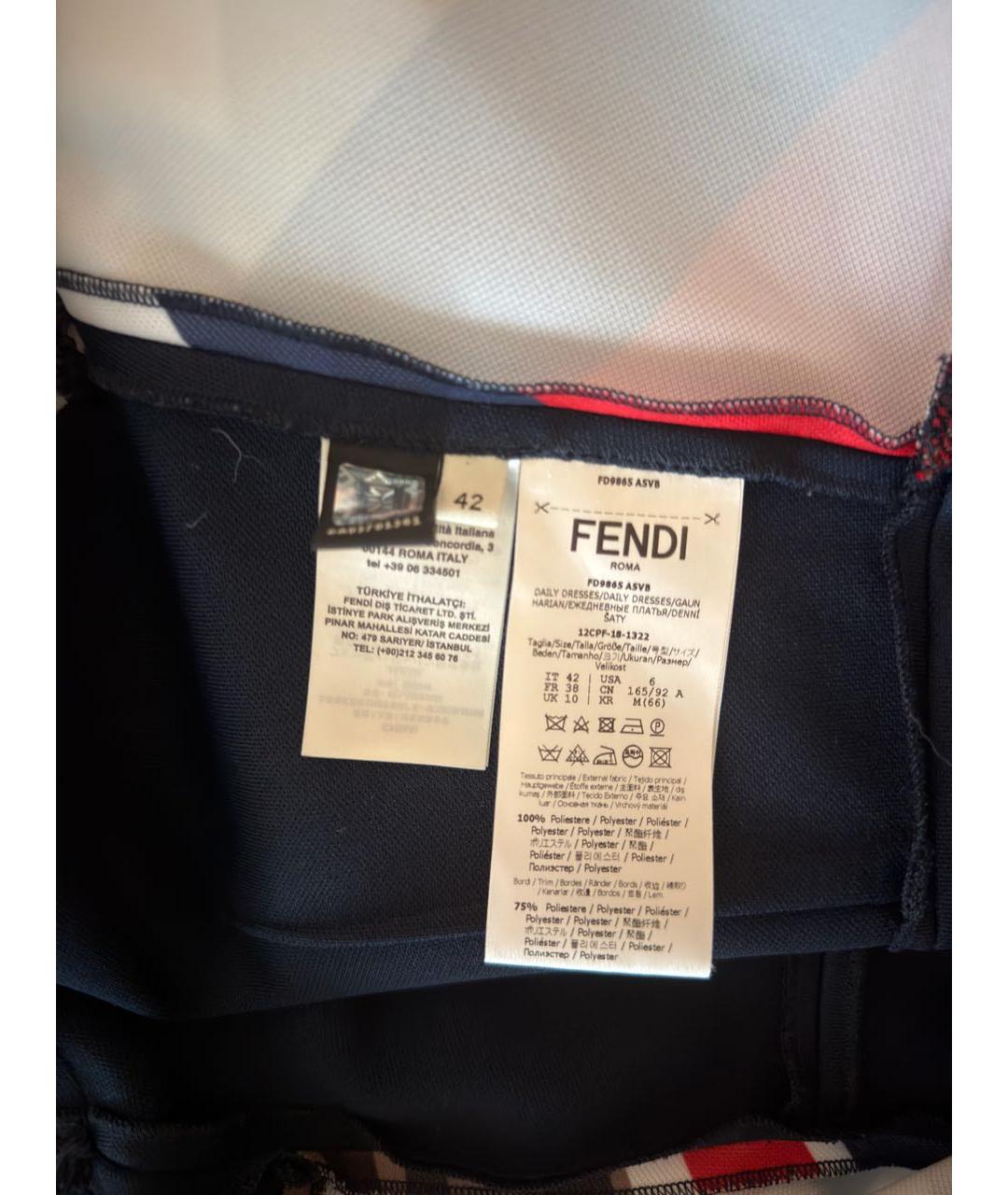 FENDI Темно-синий полиэстеровый комбинезон, фото 5