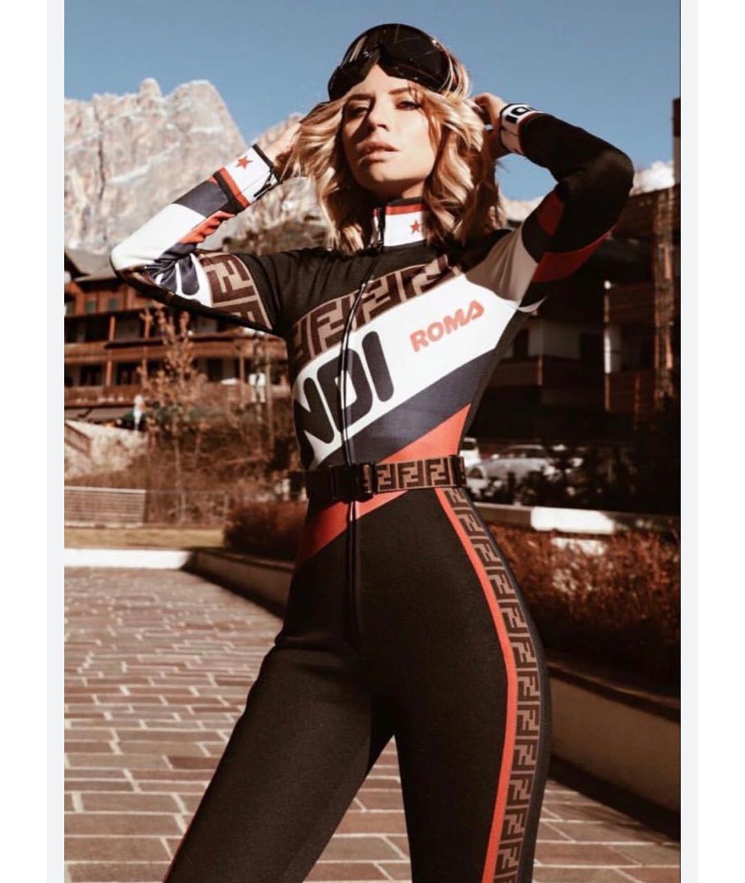 FENDI Темно-синий полиэстеровый комбинезон, фото 3