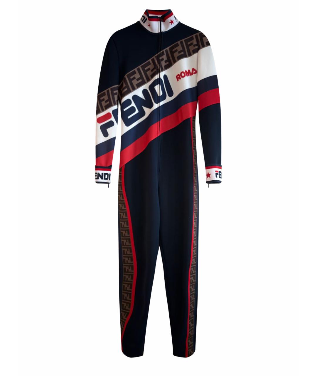 FENDI Темно-синий полиэстеровый комбинезон, фото 1