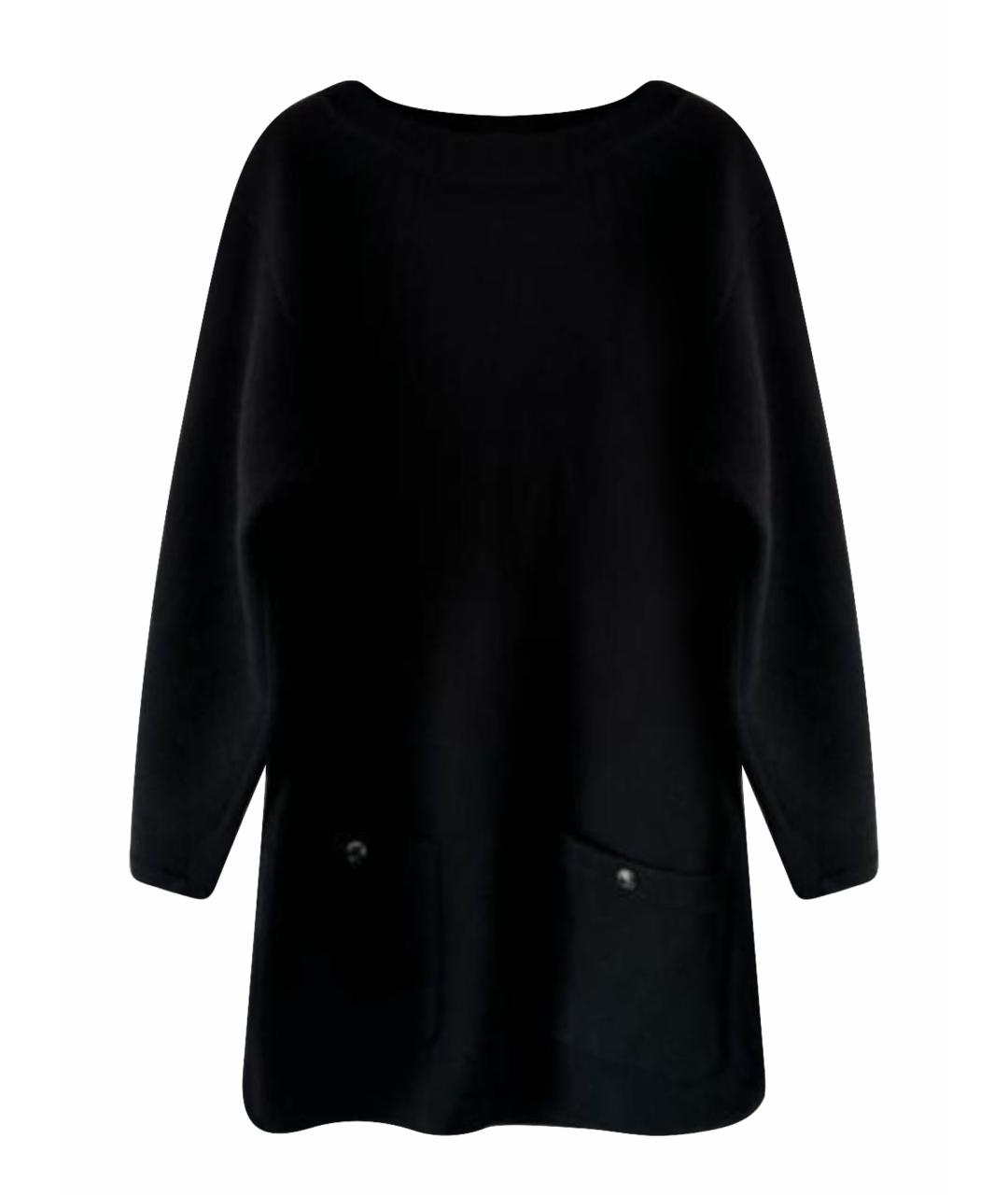 CHANEL Черное кашемировое повседневное платье, фото 1