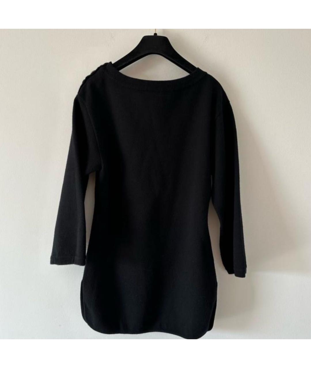 CHANEL Черное кашемировое повседневное платье, фото 2