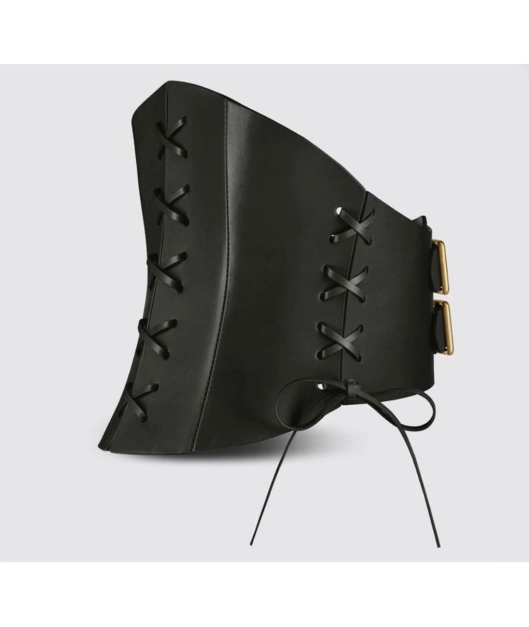 CHRISTIAN DIOR Черный кожаный ремень, фото 2