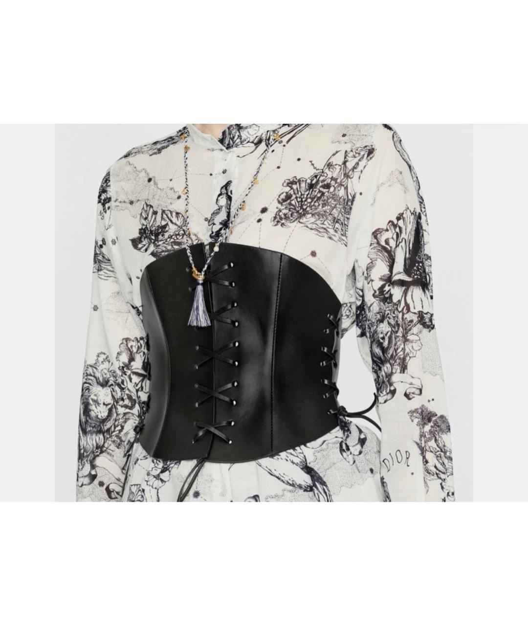 CHRISTIAN DIOR Черный кожаный ремень, фото 4