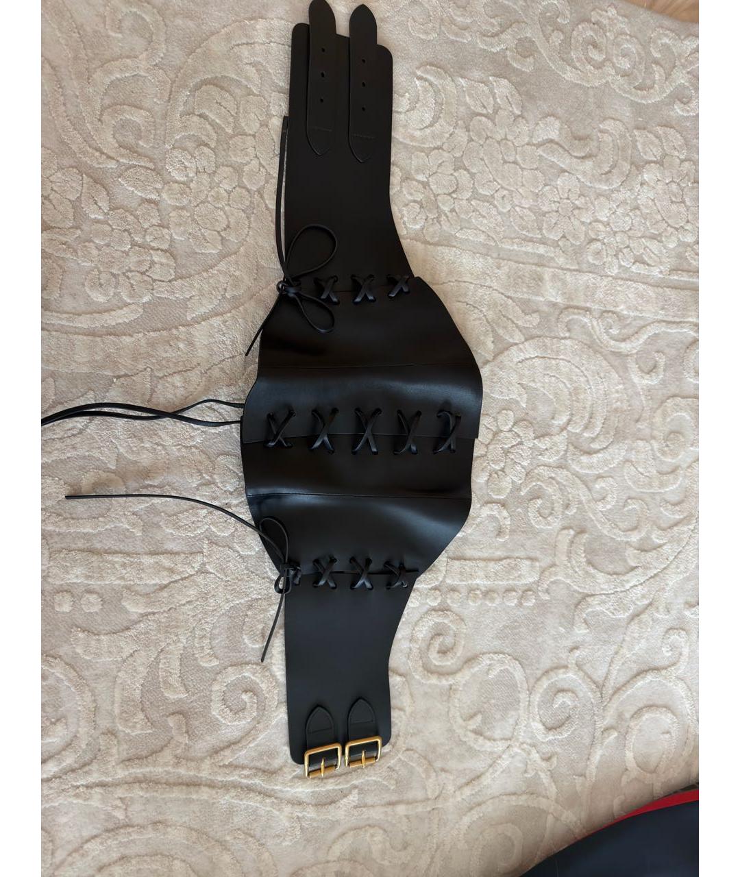 CHRISTIAN DIOR Черный кожаный ремень, фото 5