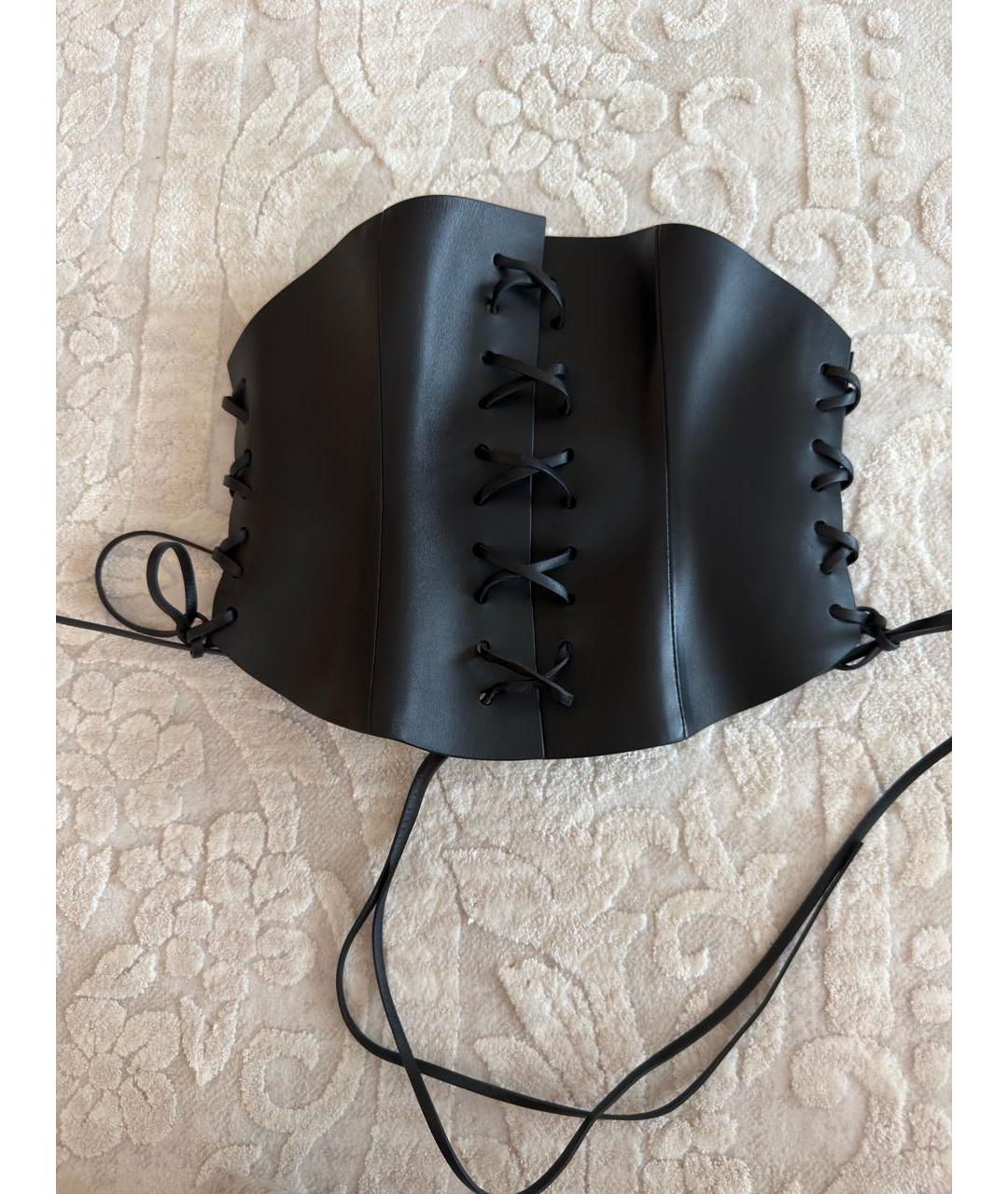 CHRISTIAN DIOR Черный кожаный ремень, фото 6