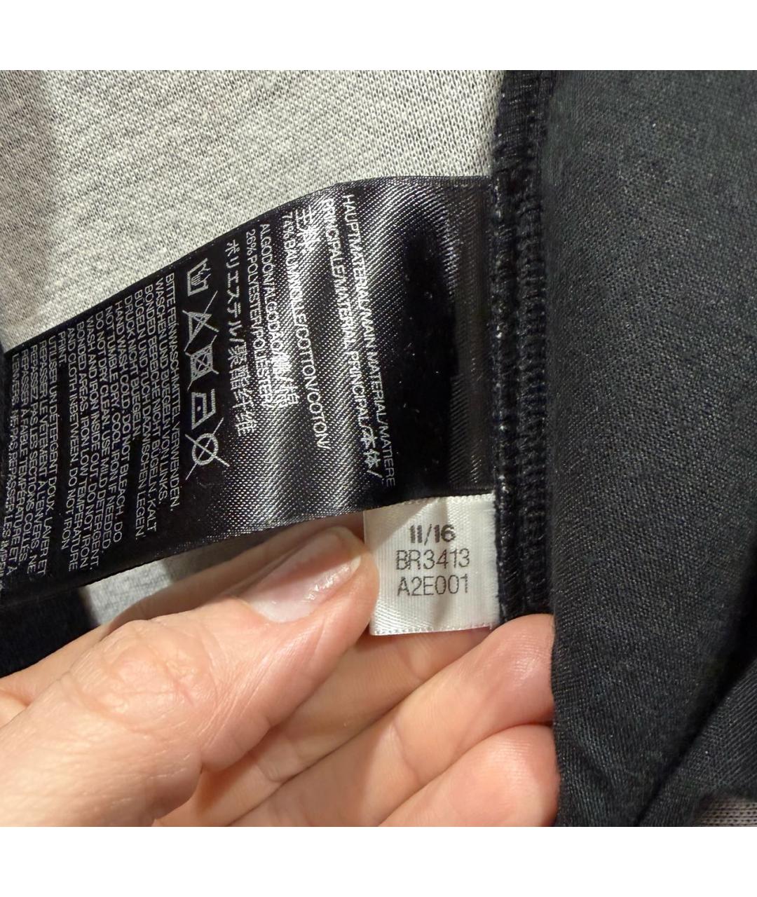 Y-3 Черные хлопковые брюки широкие, фото 5