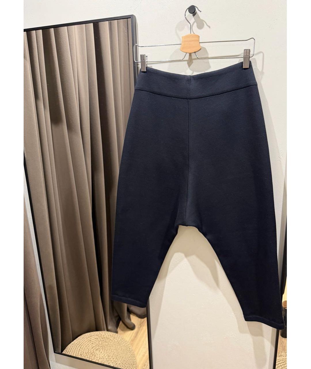 Y-3 Черные хлопковые брюки широкие, фото 2