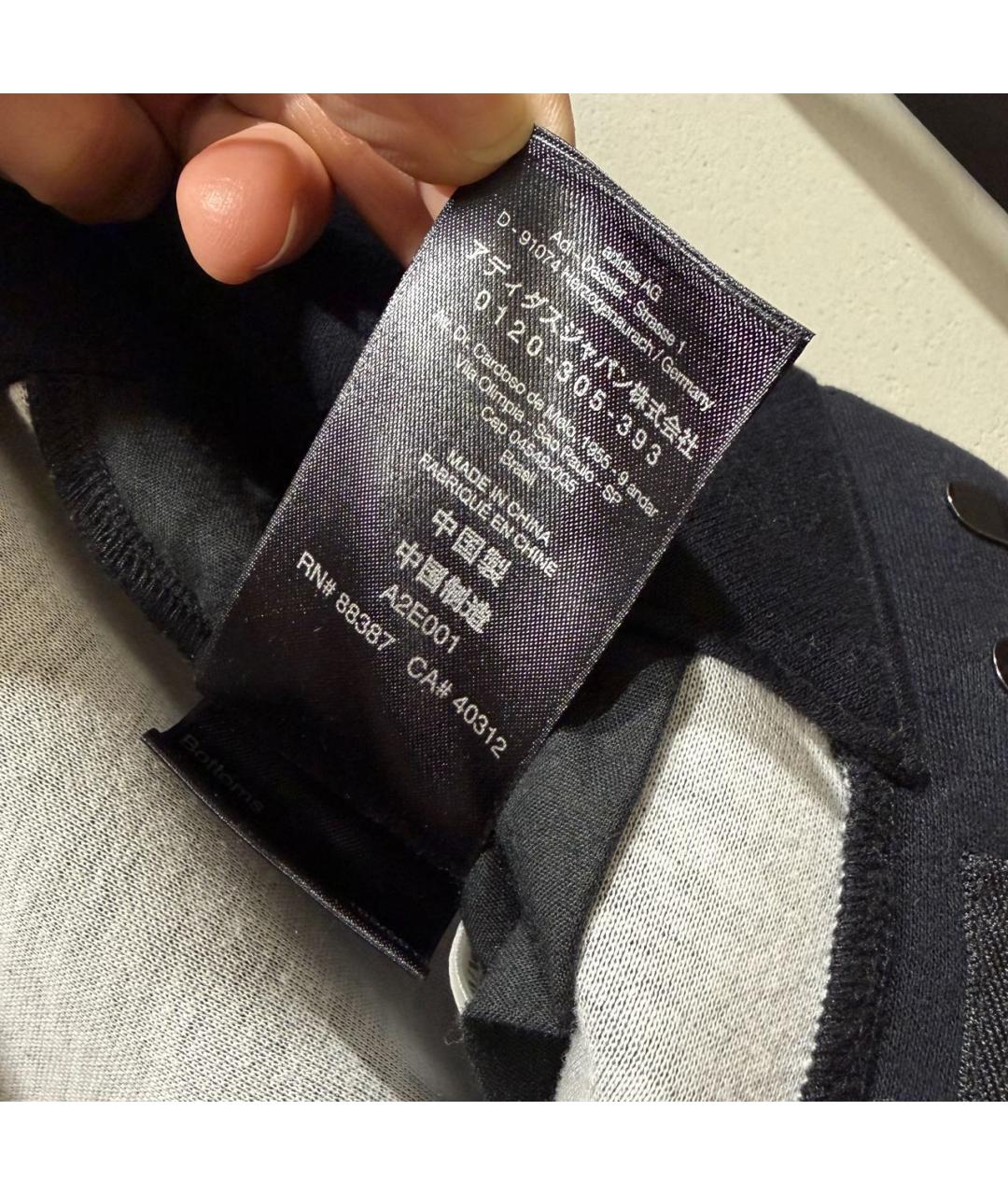 Y-3 Черные хлопковые брюки широкие, фото 6