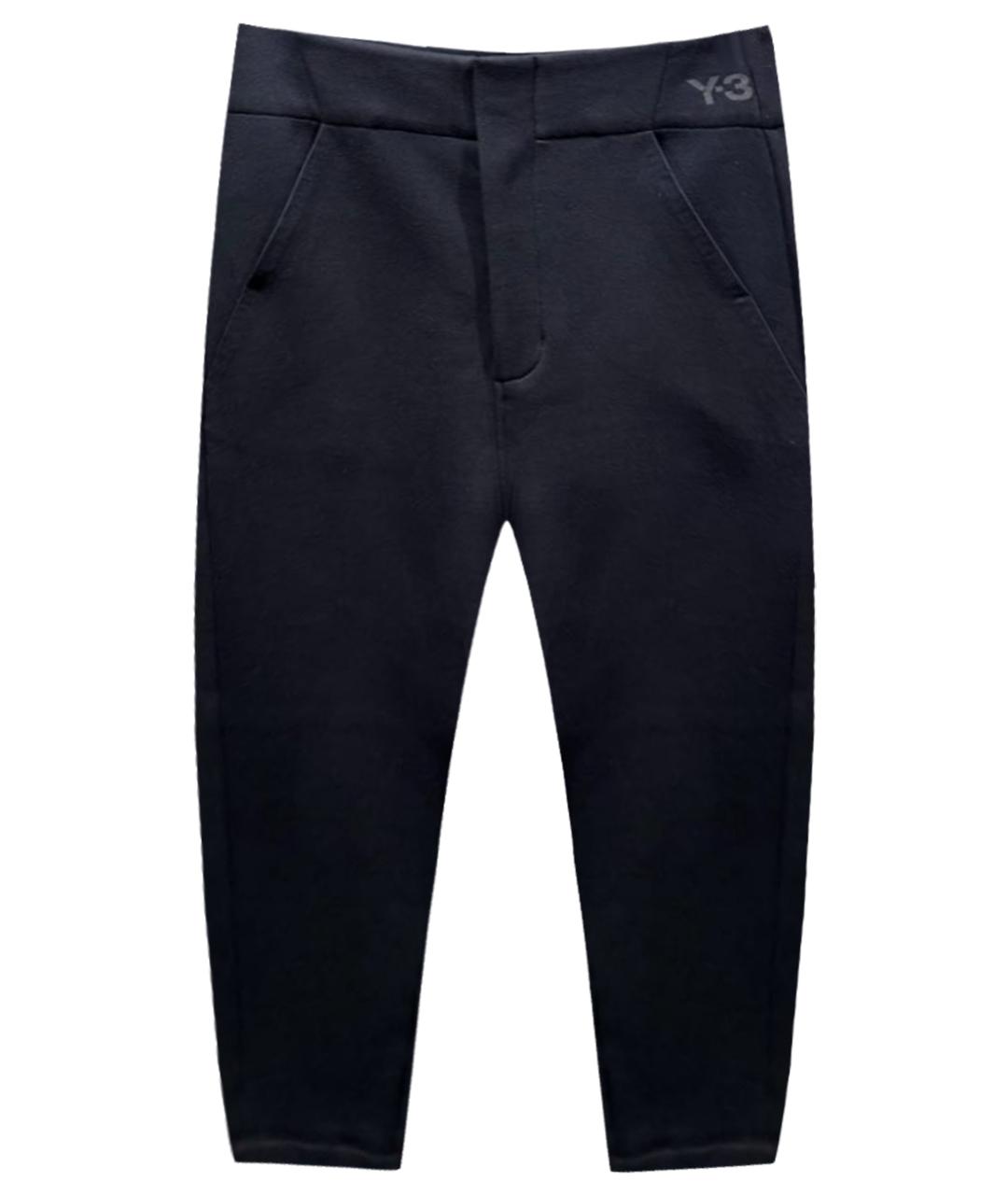 Y-3 Черные хлопковые брюки широкие, фото 1