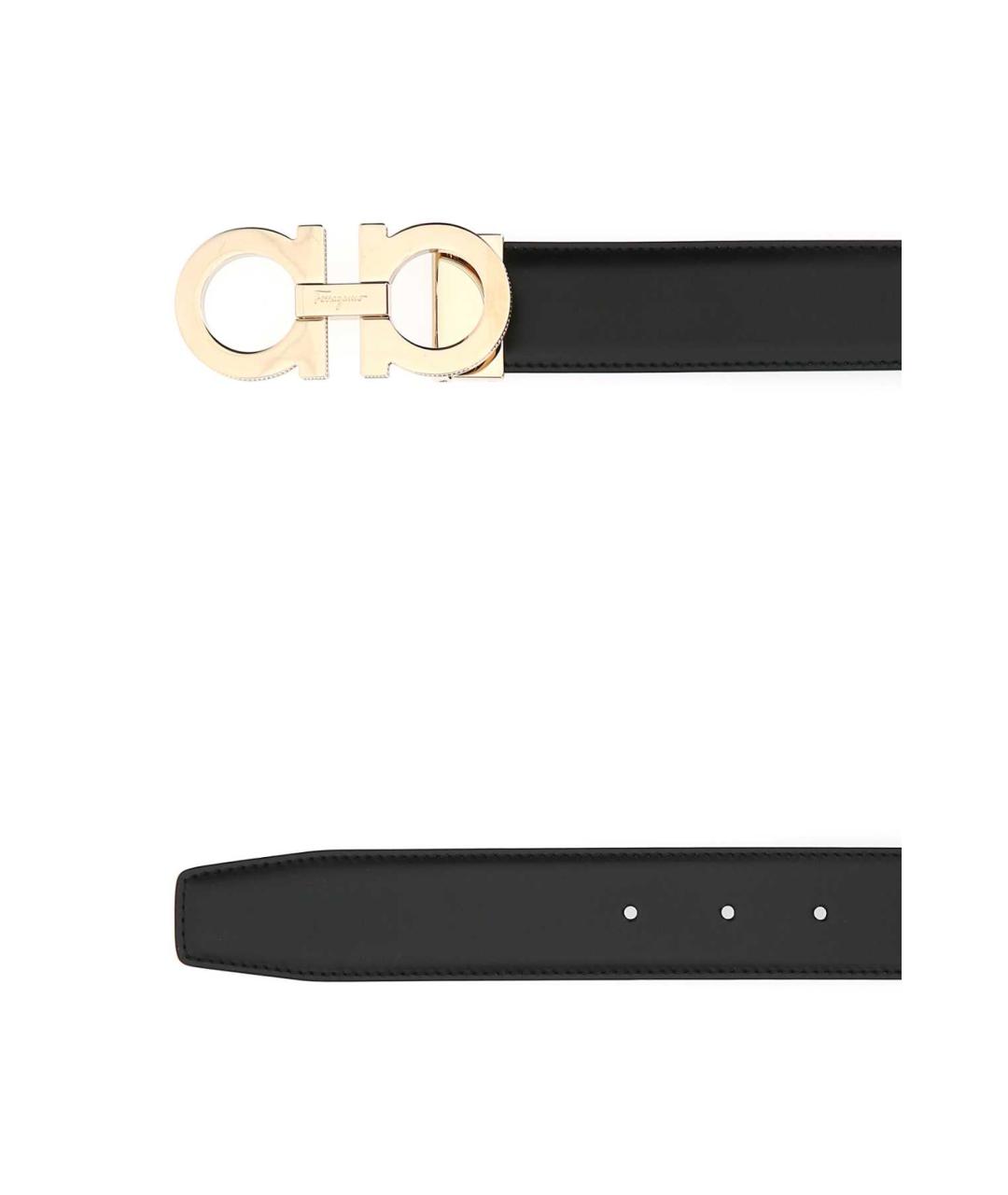 FERRAGAMO Черный кожаный ремень, фото 2