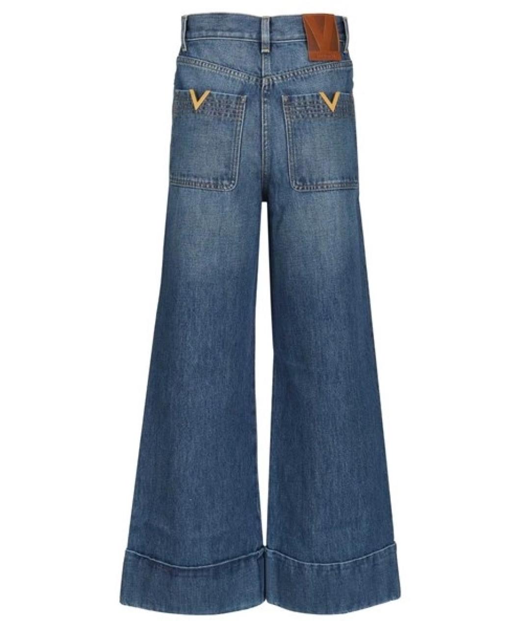 VALENTINO Синие хлопковые джинсы клеш, фото 2
