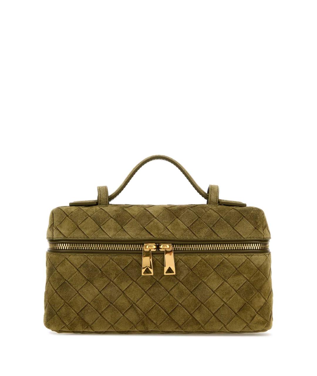 BOTTEGA VENETA Зеленая замшевая сумка через плечо, фото 1