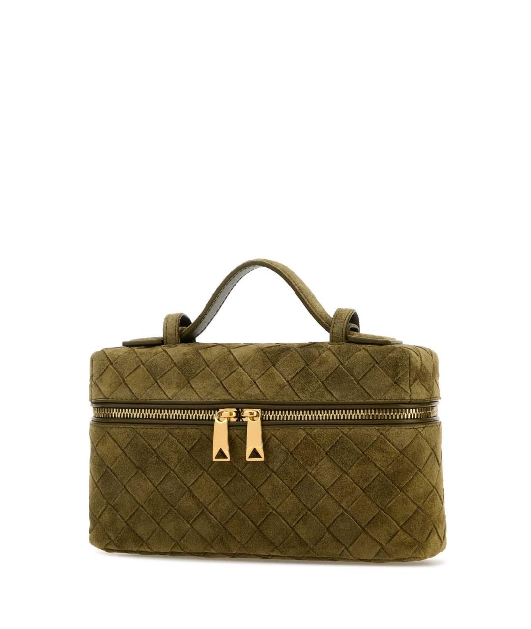 BOTTEGA VENETA Зеленая замшевая сумка через плечо, фото 2