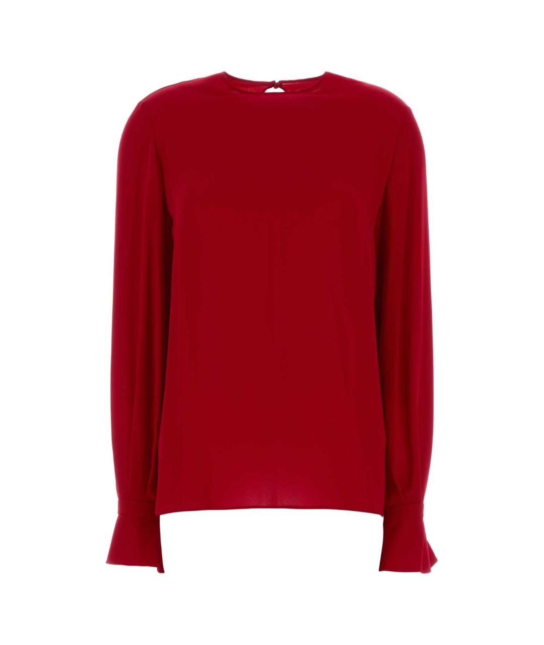 VALENTINO Красная шелковая блузы, фото 1