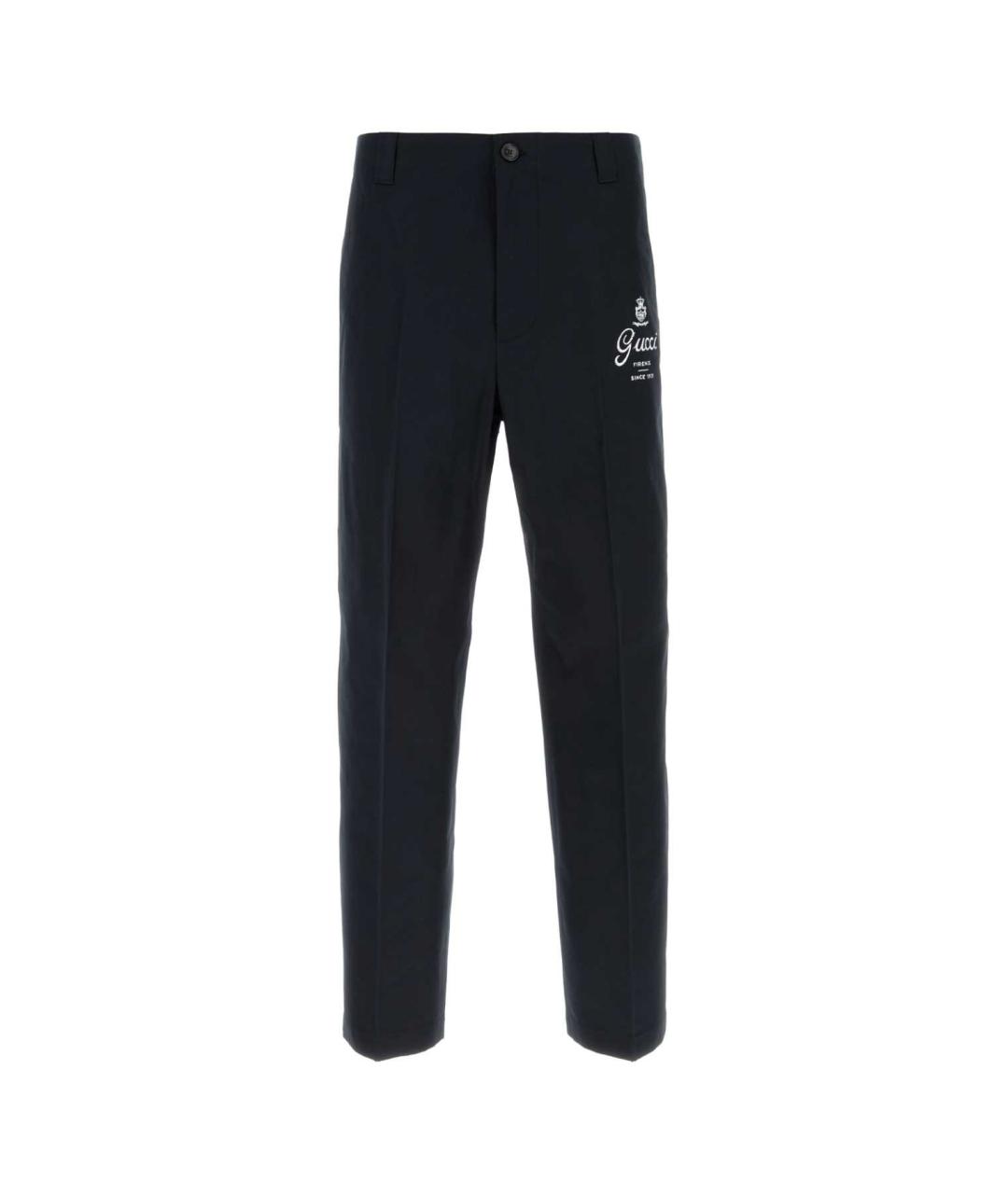 GUCCI Темно-синие хлопковые повседневные брюки, фото 1