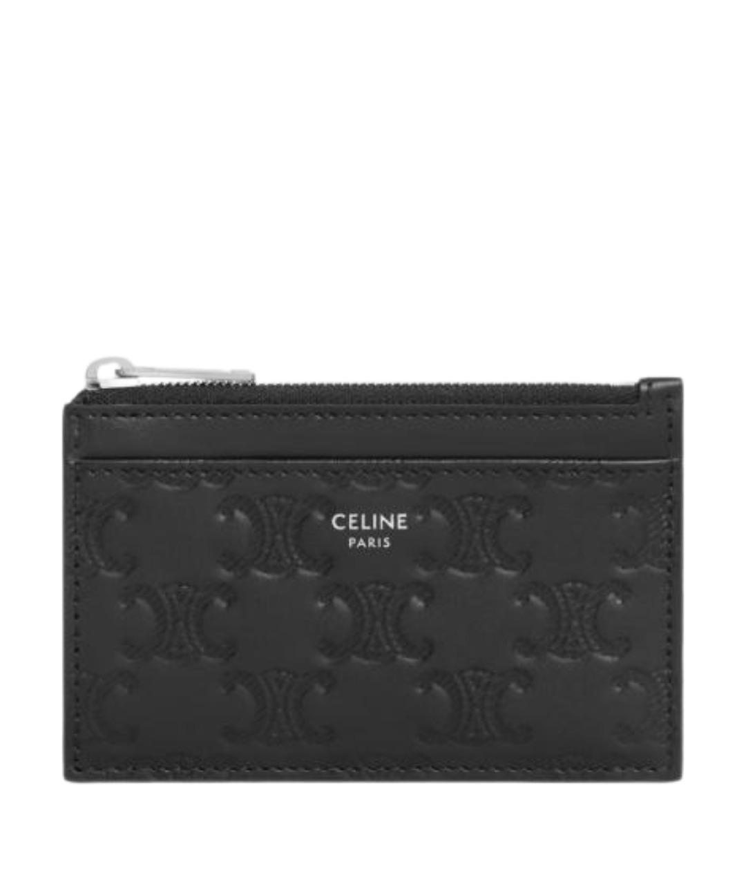 CELINE Черный кожаный кардхолдер, фото 1